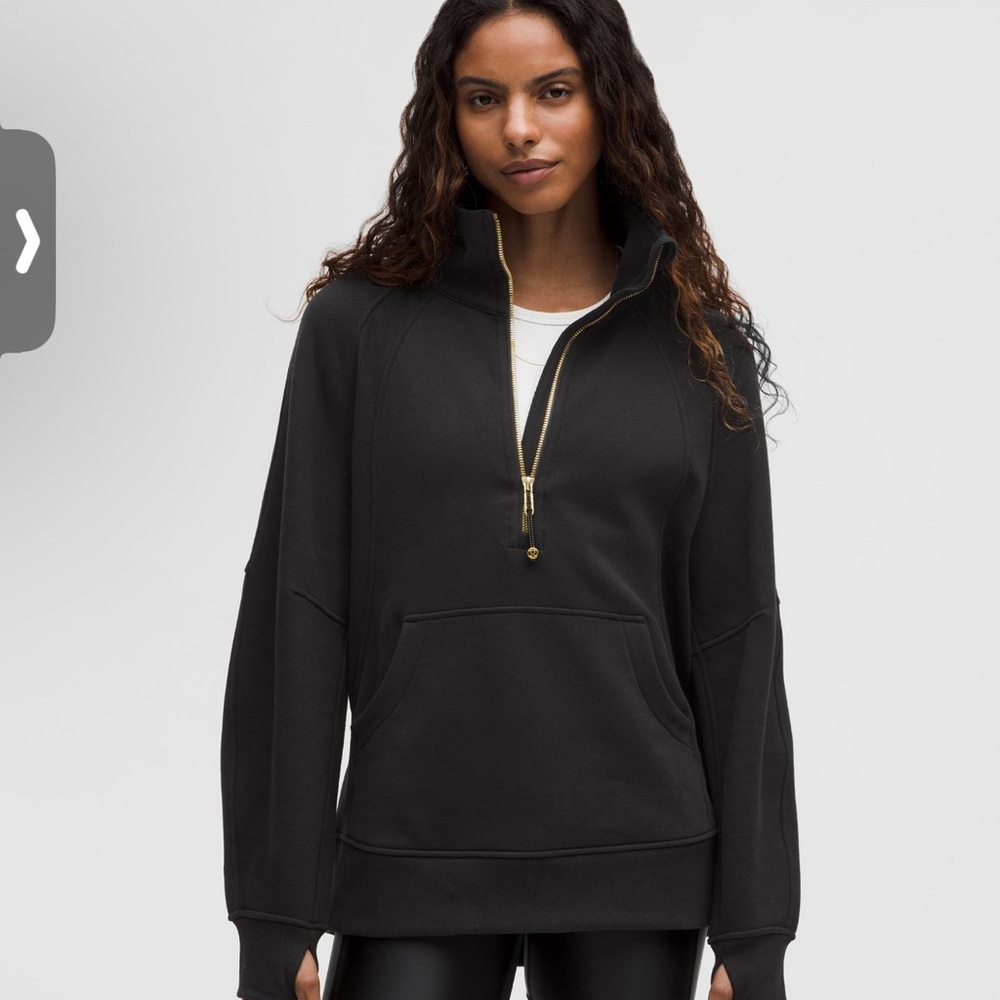 Scuba Oversized Funnel-Neck Half Zip
Long Black